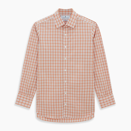 Orange Graph Overlay Check Mayfair Shirt Image 6
