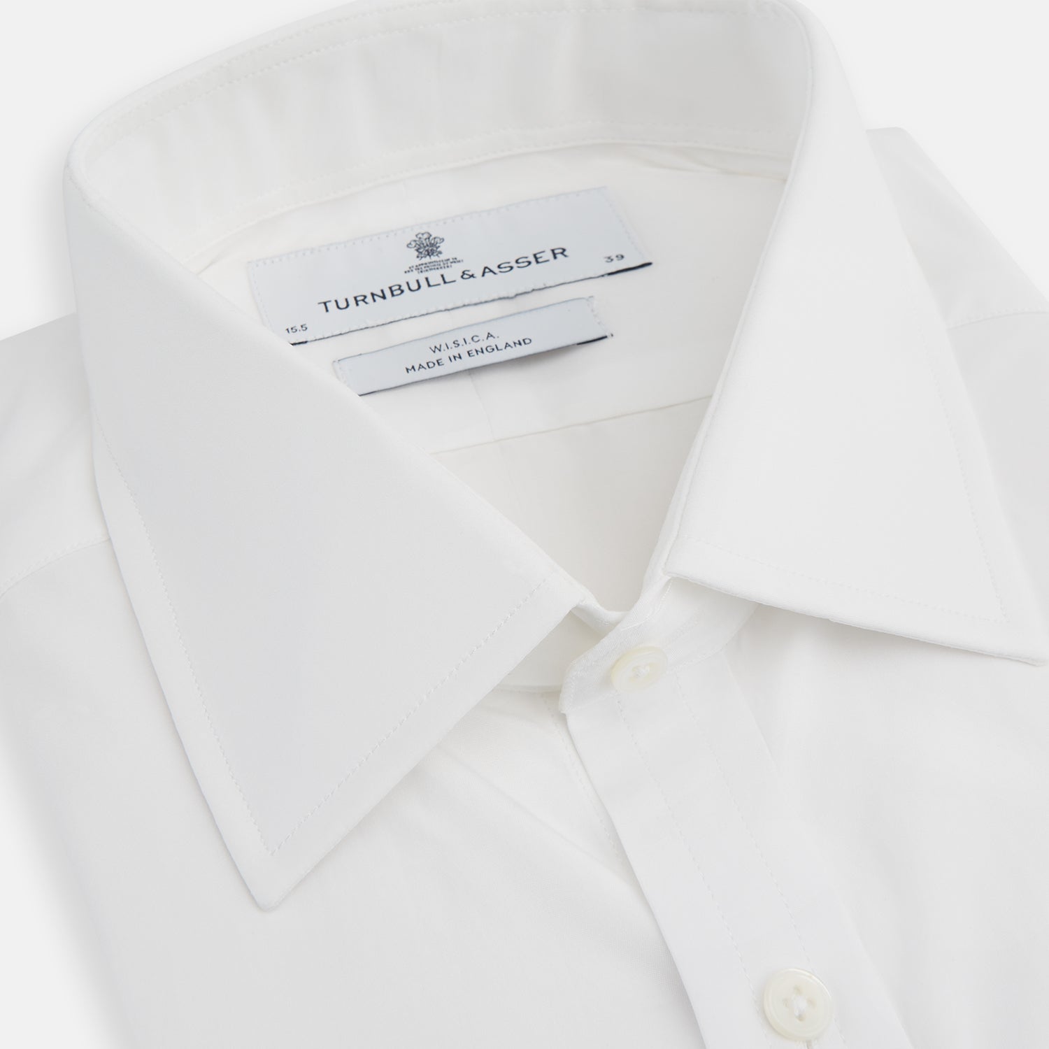 View 2 of product White West Indian Sea Island Cotton Shirt with T&A Collar and 3-Button Cuffs