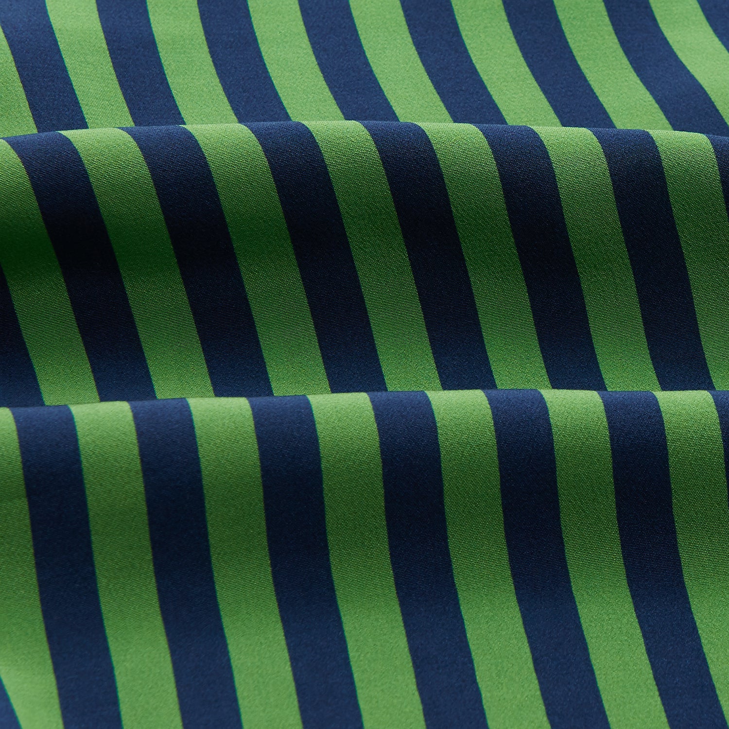 View 4 of product Green and Navy Candy Stripe Silk Weekend Fit Harold Shirt