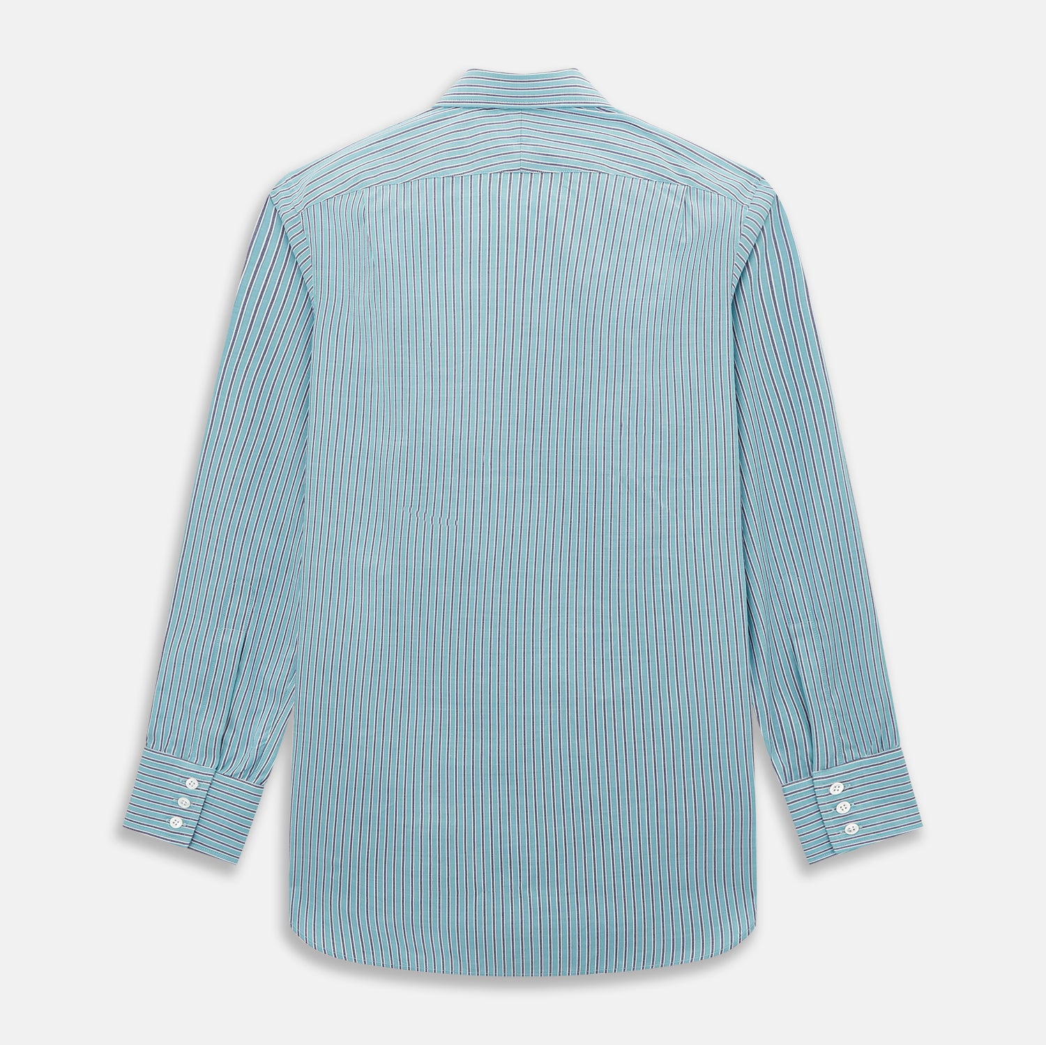 View 3 of product Turquoise Ticking Stripe Mayfair Shirt