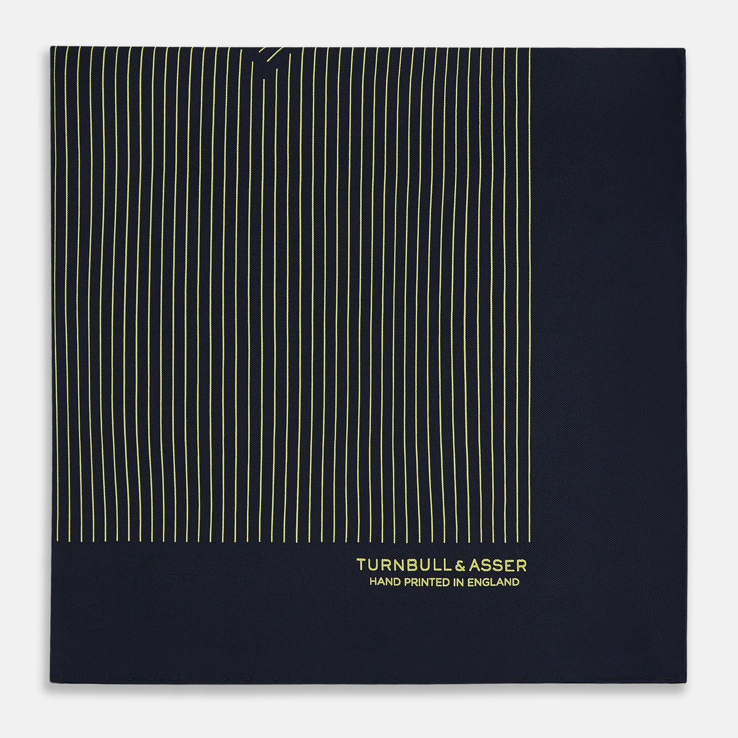 Navy and Gold Stripe Silk Pocket Square