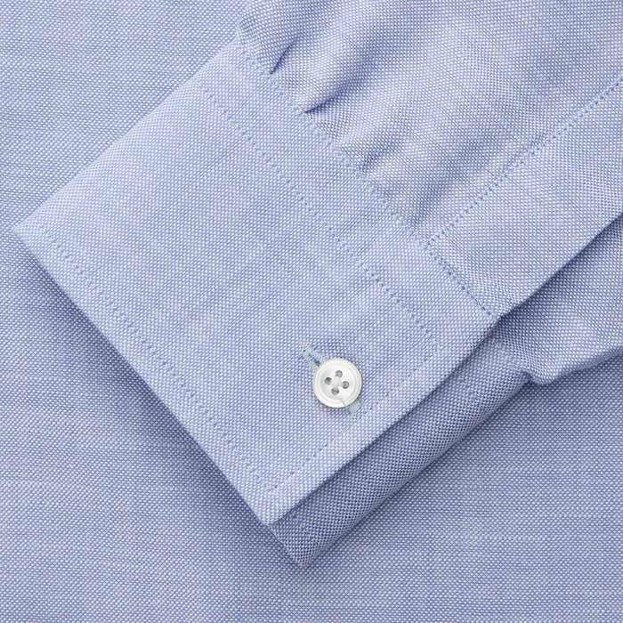 Pale Blue Weekend Fit Hayne Shirt With Dorset Collar And 1-Button Cuffs Image 3