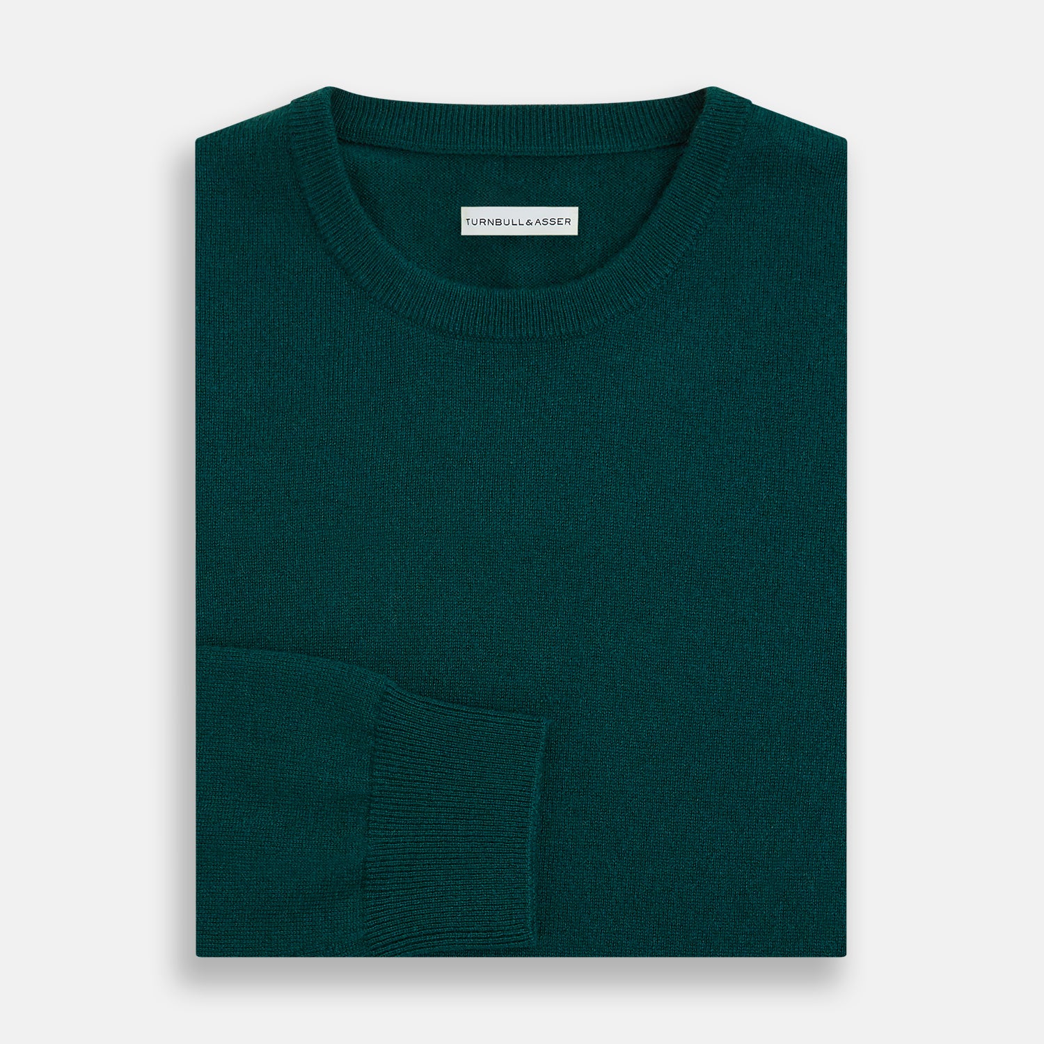 View 4 of product Moss Green Cashmere Round Neck Jumper