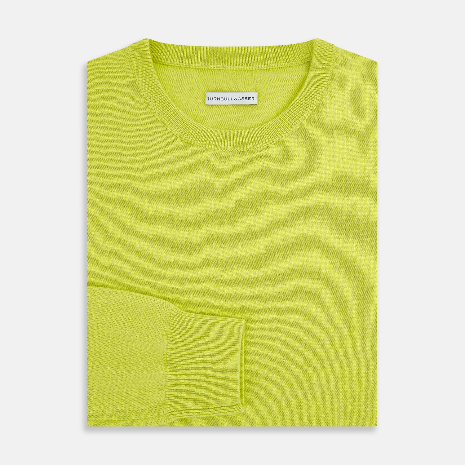 View 7 of product Lemon Green Cashmere Round Neck Jumper
