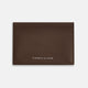 Dark Brown Leather Bi-Fold Card Holder