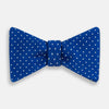 View 1 of product Electric blue and White Spot Silk Bow Tie