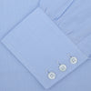 View 2 of product Light Blue Herringbone Superfine Cotton Shirt with T&amp;A Collar and 3-Button Cuffs