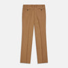 View 4 of product Tan Wool Pleated Jasper Trouser