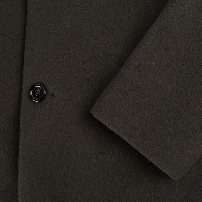 Olive Brown Apsley Single-Breasted Caban Coat Image 3