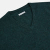 View 2 of product Forest Green Cashmere V-Neck Jumper