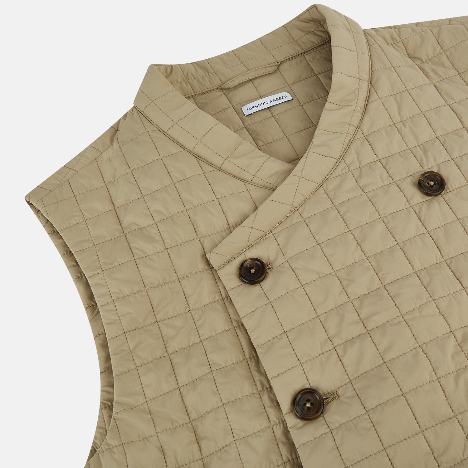 Image 2 of product Sand Double-Breasted Quilted Gilet