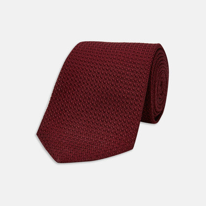 Plain Woven Grenadine Silk Tie