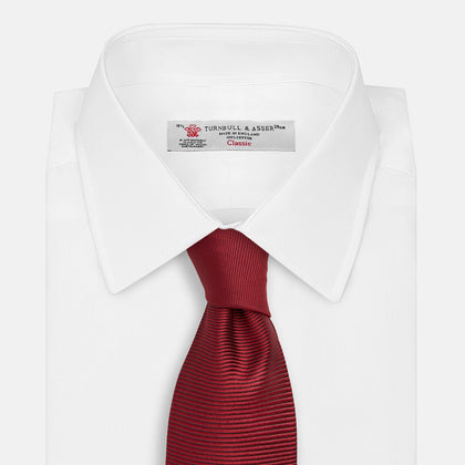 HORIZONTAL TWILL BURGUNDY TIE