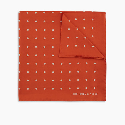 Orange Spot Silk Pocket Square Image 4
