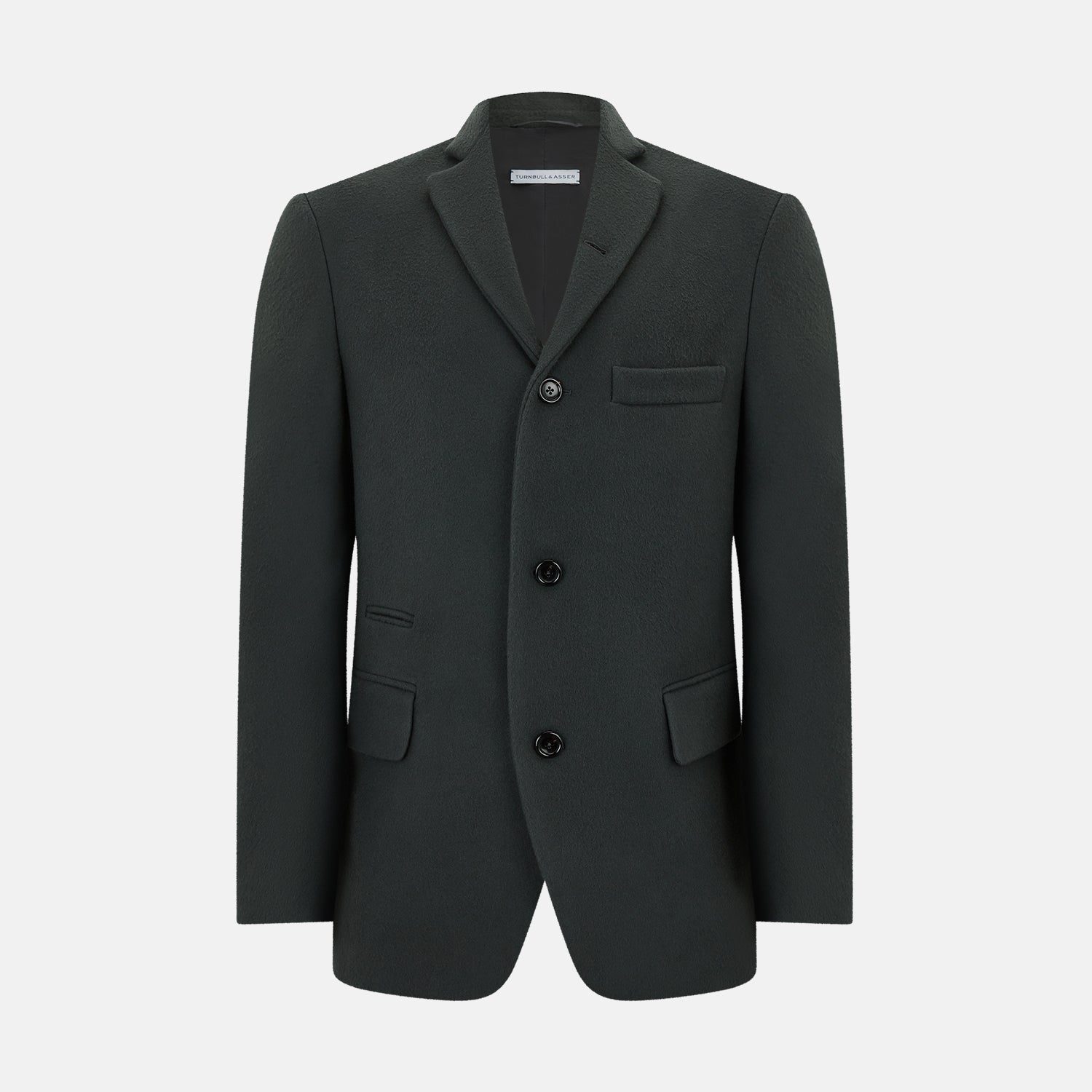 View 1 of product Moss Green  Apsley Single-Breasted Caban Coat