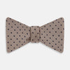 View 1 of product Navy and Taupe Micro Dot Silk Bow Tie