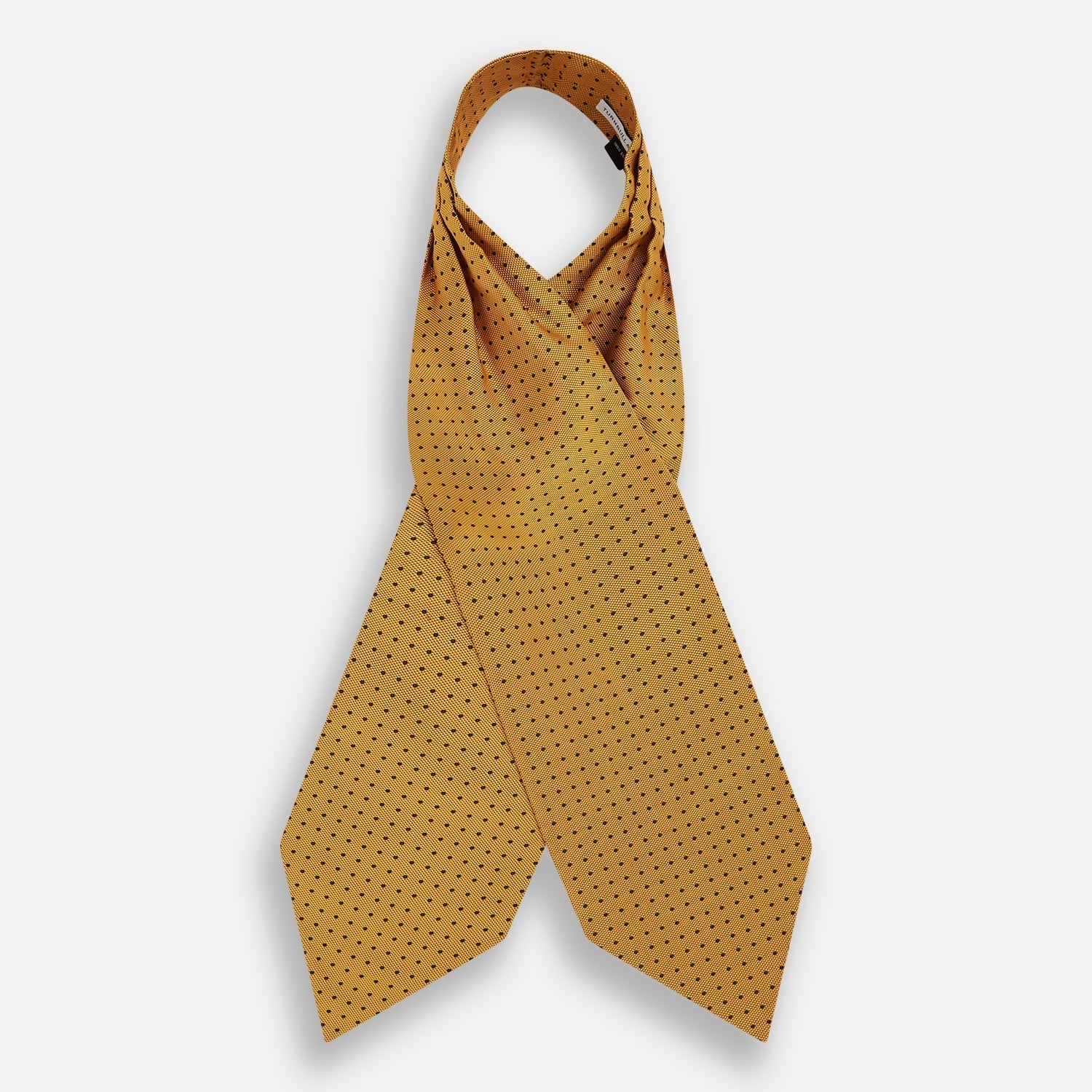 View 2 of product Navy and Yellow Micro Dot Silk Cravat