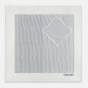 White Stripe Silk Pocket Square