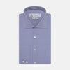 Tailored Fit Blue Royal Oxford Cotton Shirt with Kent Collar and 2-Button Cuffs