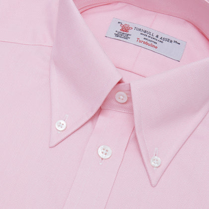 Pink Royal Oxford Cotton Shirt with Button-Down Collar and 3-Button Cuffs Image 1