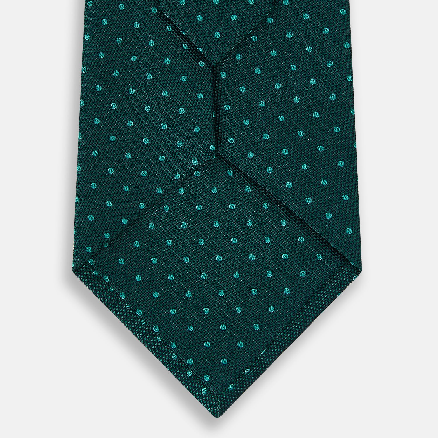 View 3 of product Blue and Forest Green Micro Dot Silk Tie