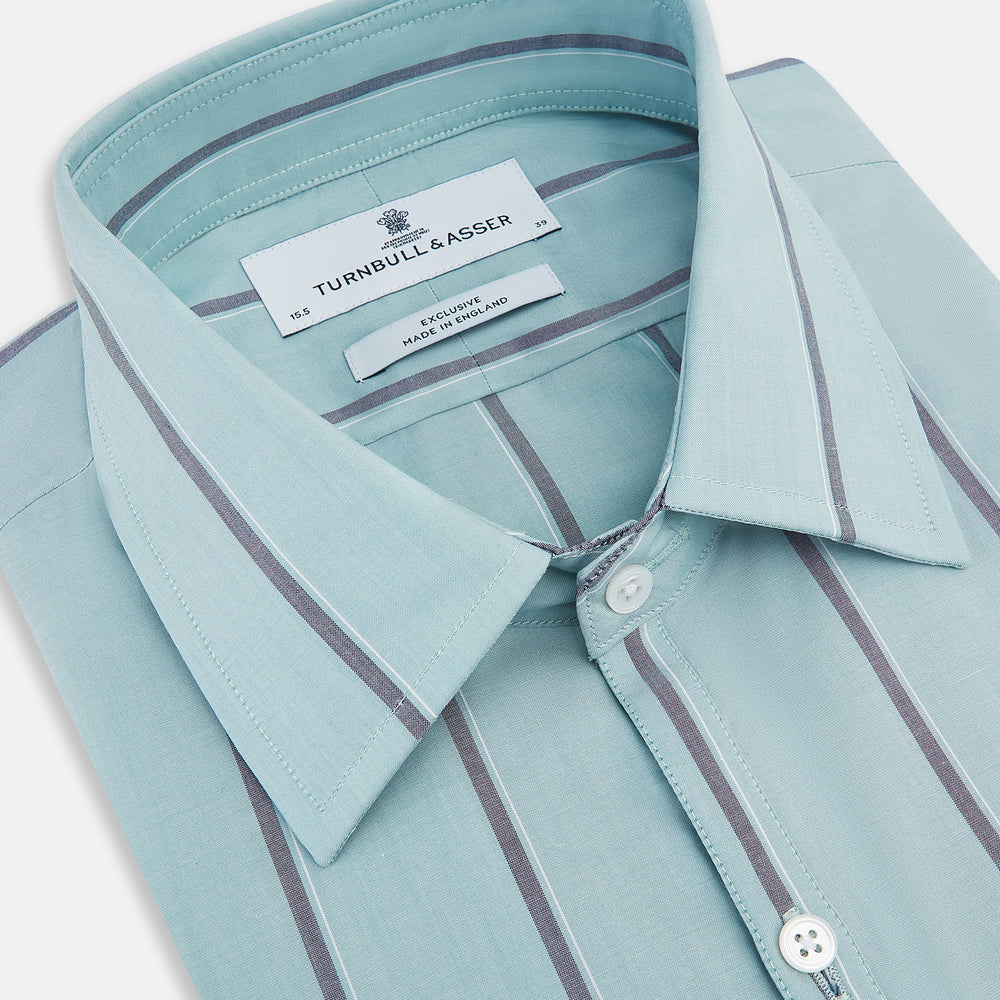 Light Sage Track Stripe Westminster Shirt