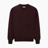 View 5 of product Burgundy Fine Merino V-Neck Jumper