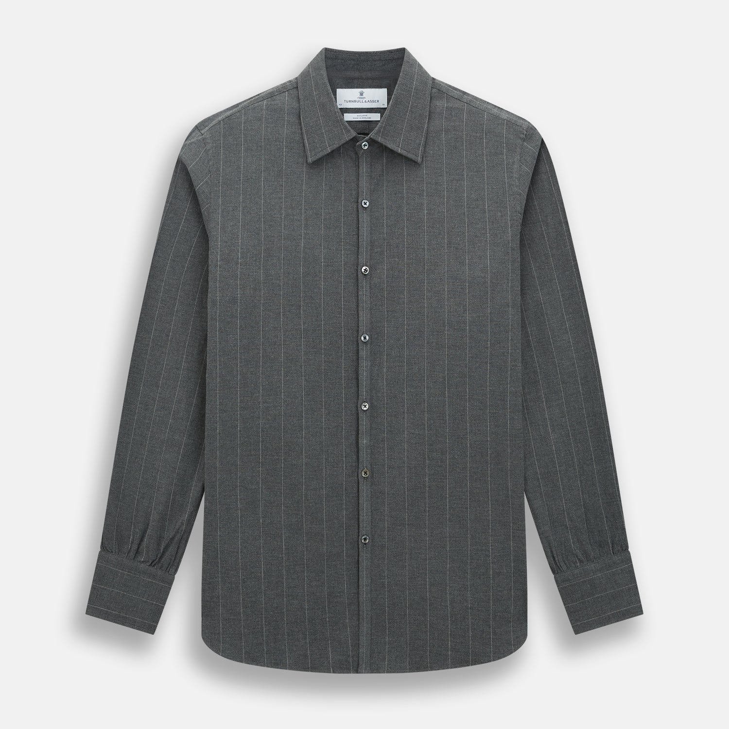 View 1 of product Charcoal Melange Wide Stripe Westminster Shirt