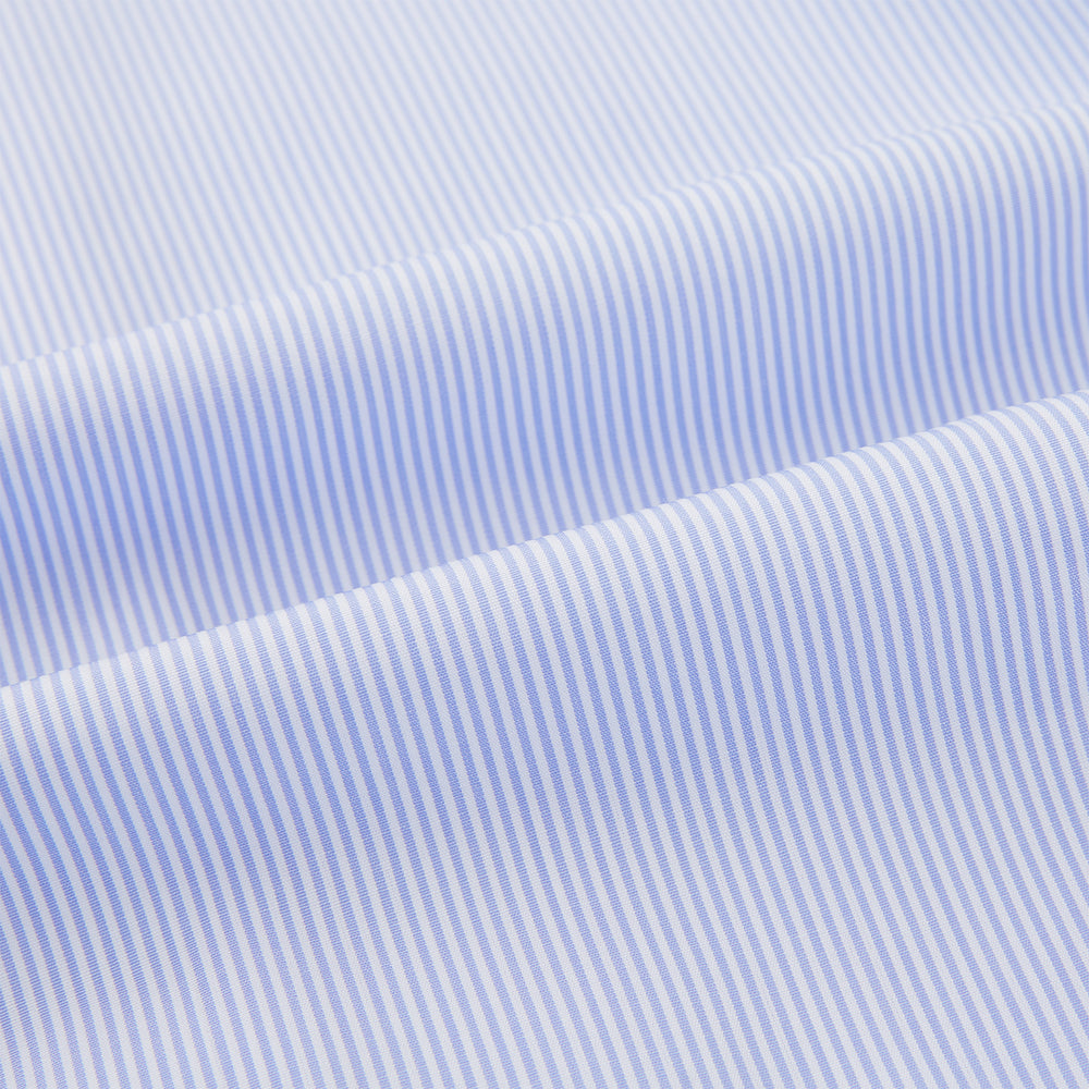 Pale Blue Hairline Stripe Pyjama Shirt