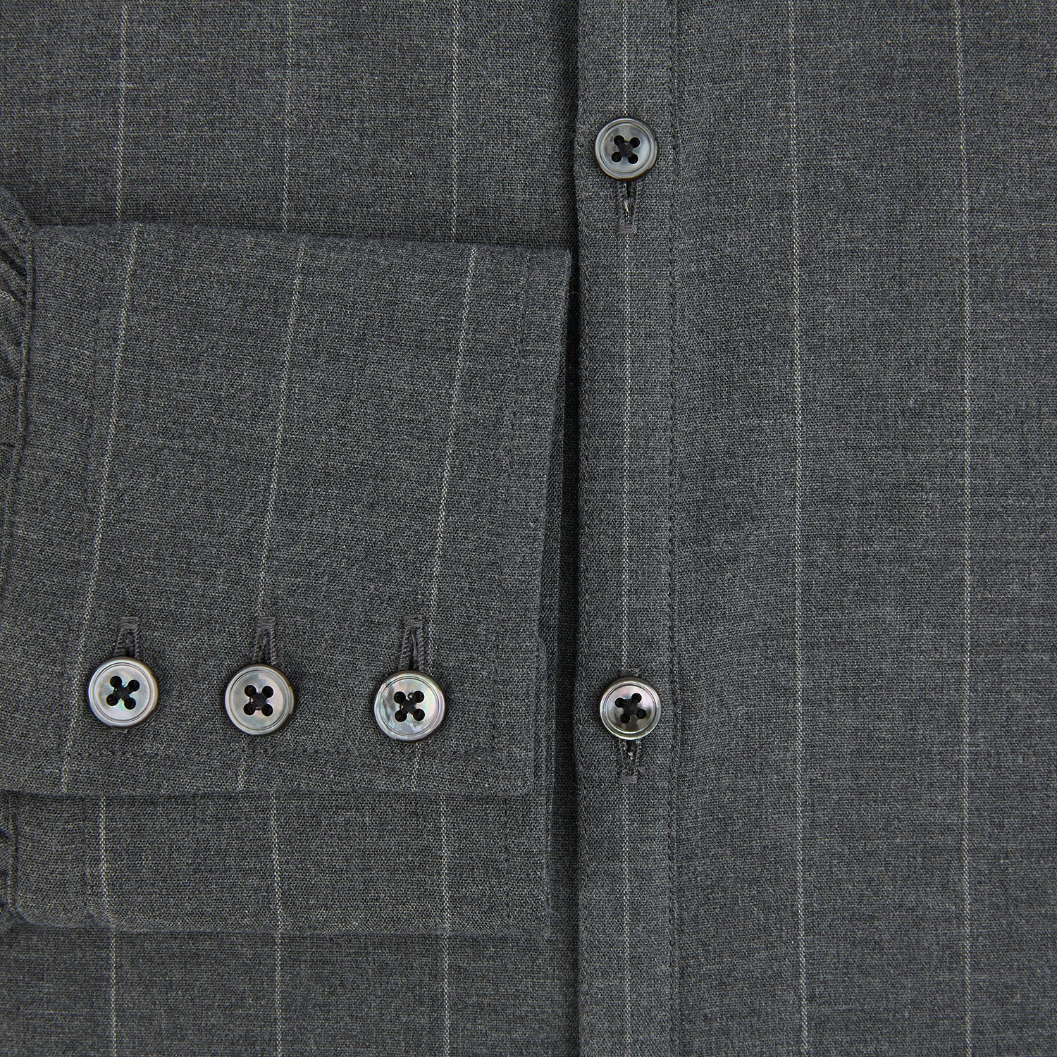 View 4 of product Charcoal Melange Wide Stripe Westminster Shirt