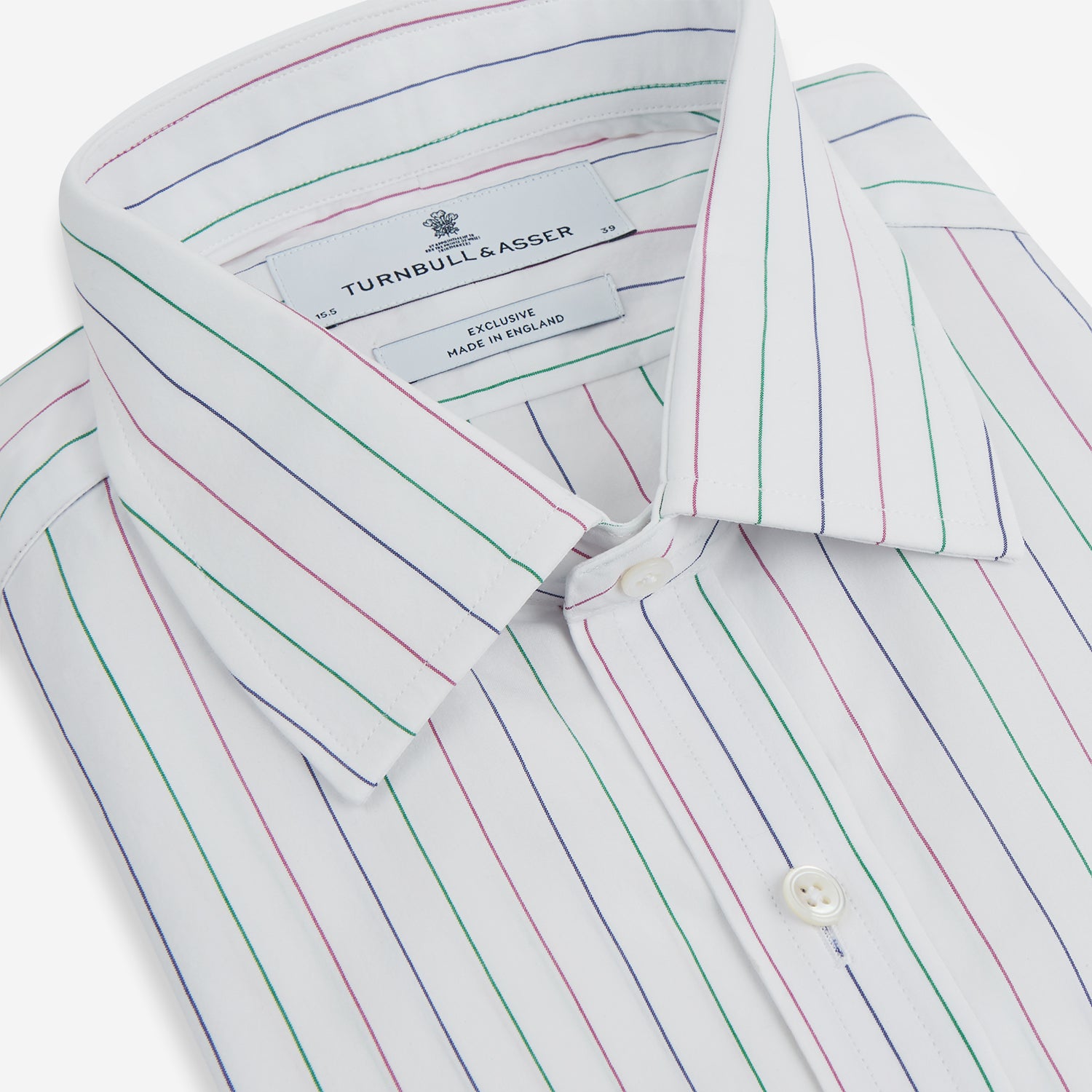 View 2 of product Pink and Green Wide Pinstripe Mayfair Shirt