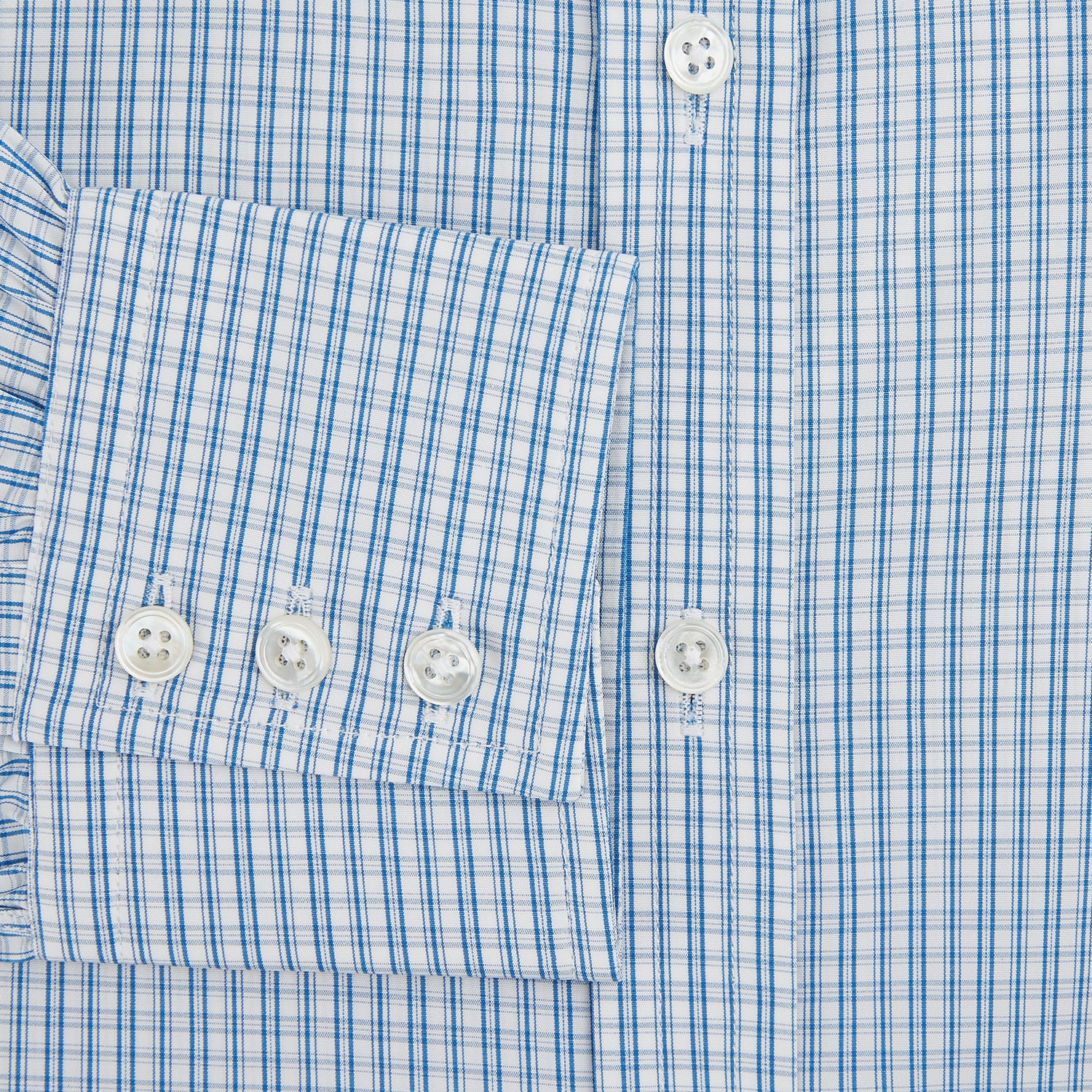 View 4 of product Sky Blue Micro Graph Check Mayfair Shirt