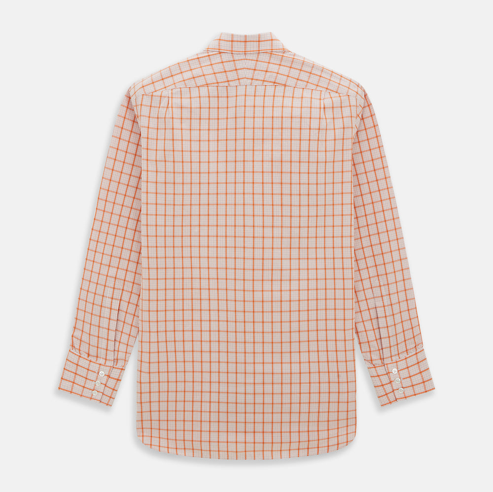 Orange Graph Overlay Check Mayfair Shirt
