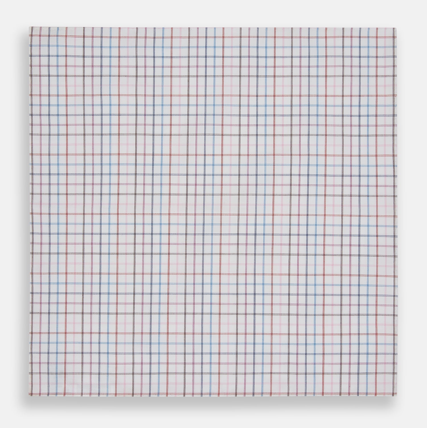 View 3 of product Hand Rolled Multi Graph Check Handkerchief