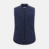 View 1 of product Navy and Purple Plaid Check Padded Gilet