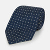 View 1 of product Navy and White Geometric Silk Tie
