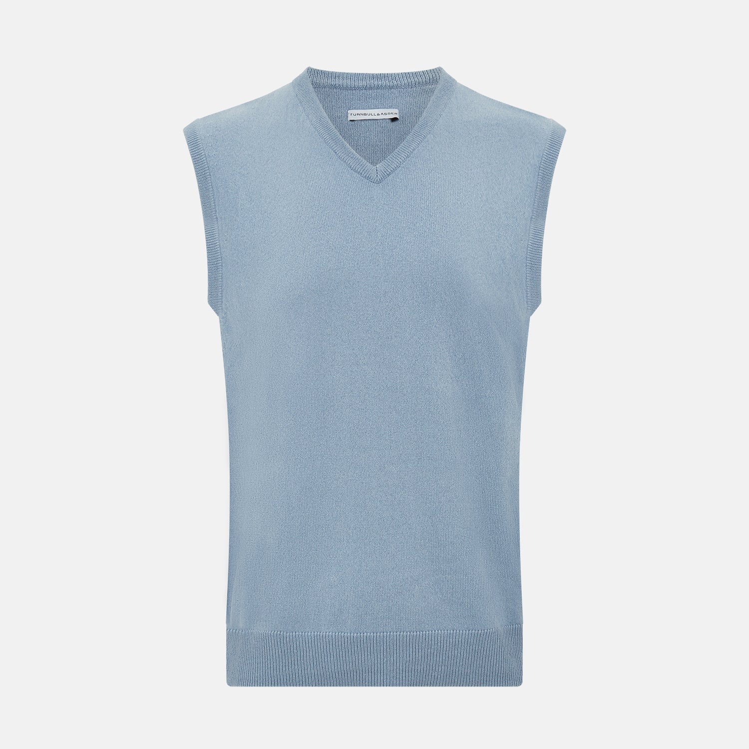 View 1 of product Frost Blue Cashmere V-neck Vest