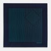 View 3 of product Navy and Petrol Green Stripe Silk Pocket Square