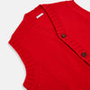 View 2 of product Red Merino V-Neck Sleeveless Cardigan