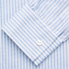 View 4 of product Pale Blue Stripe Weekend Fit Hayne Shirt With Dorset Collar And 1-Button Cuffs