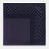 View 3 of product Navy and Purple Dot Silk Pocket Square