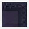 Navy and Purple Dot Silk Pocket Square