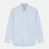 View 1 of product Pale Blue Stripe Weekend Fit Hayne Shirt With Dorset Collar And 1-Button Cuffs