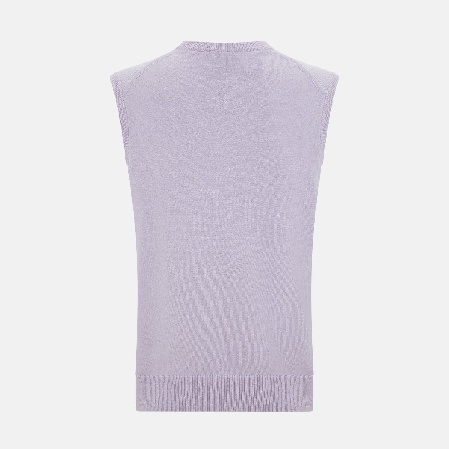 Lilac Cashmere V-Neck Vest