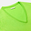 View 3 of product Bright Green Cashmere V-Neck Jumper