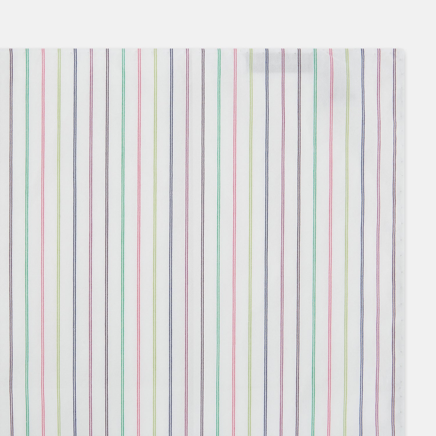View 1 of product Green Multi Double Pinstripe Hand-Rolled Handkerchief