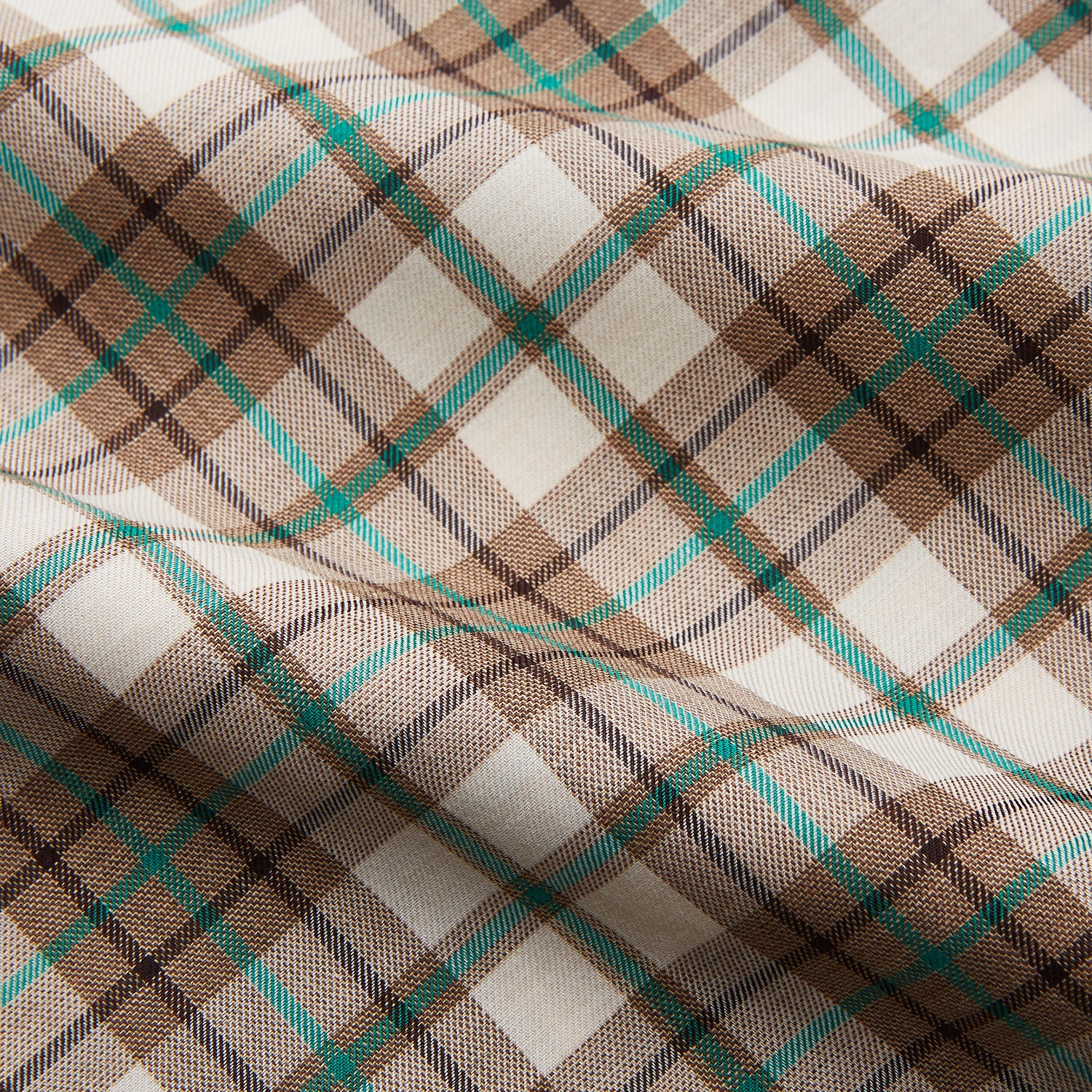 View 4 of product Green and Oatmeal Cotton Weekend Fit Langston Shirt