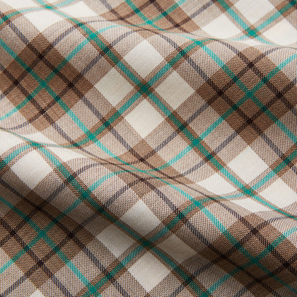 Green and Oatmeal Cotton Weekend Fit Langston Shirt Image 3