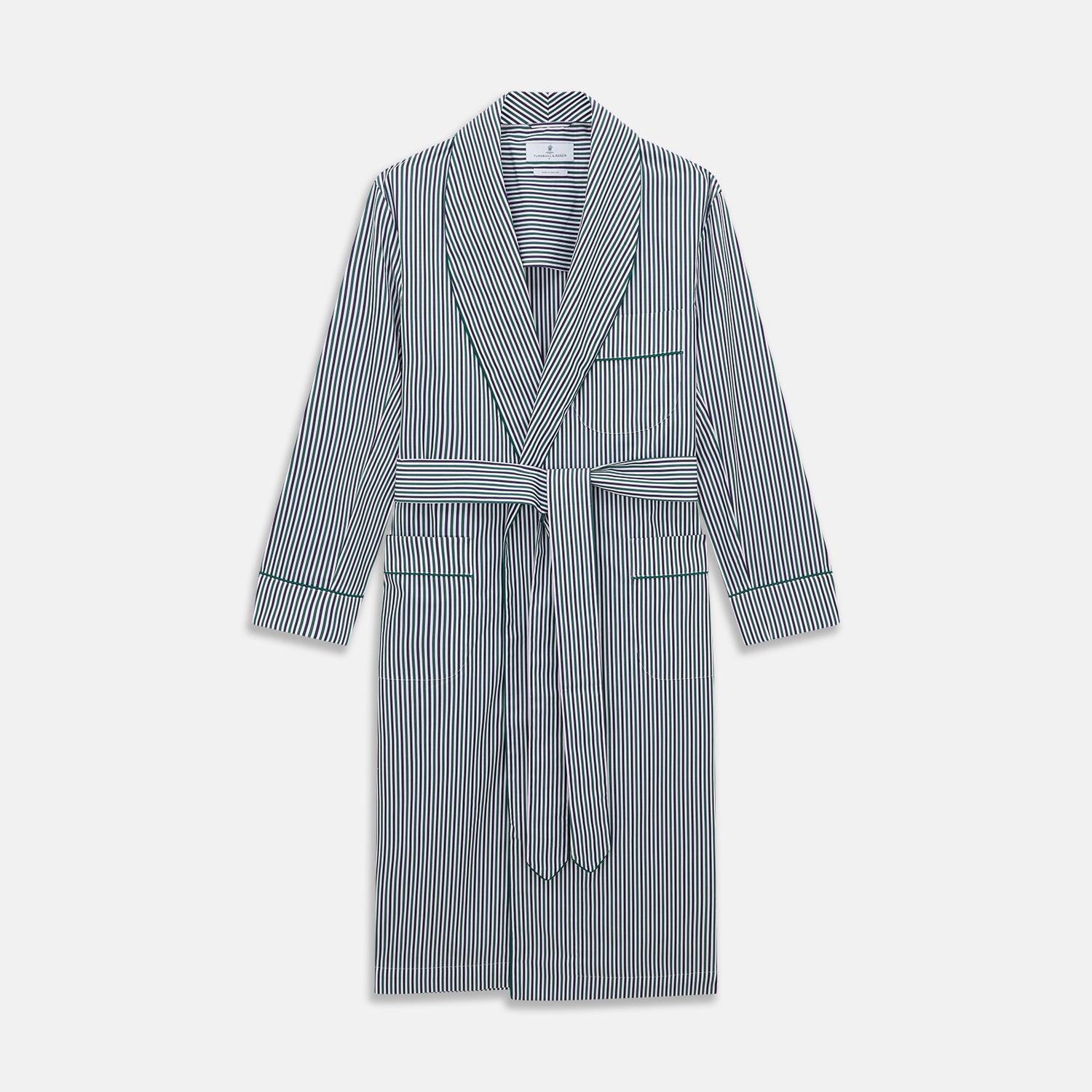 View 1 of product Green and Blue Stripe Cotton Arnold Gown