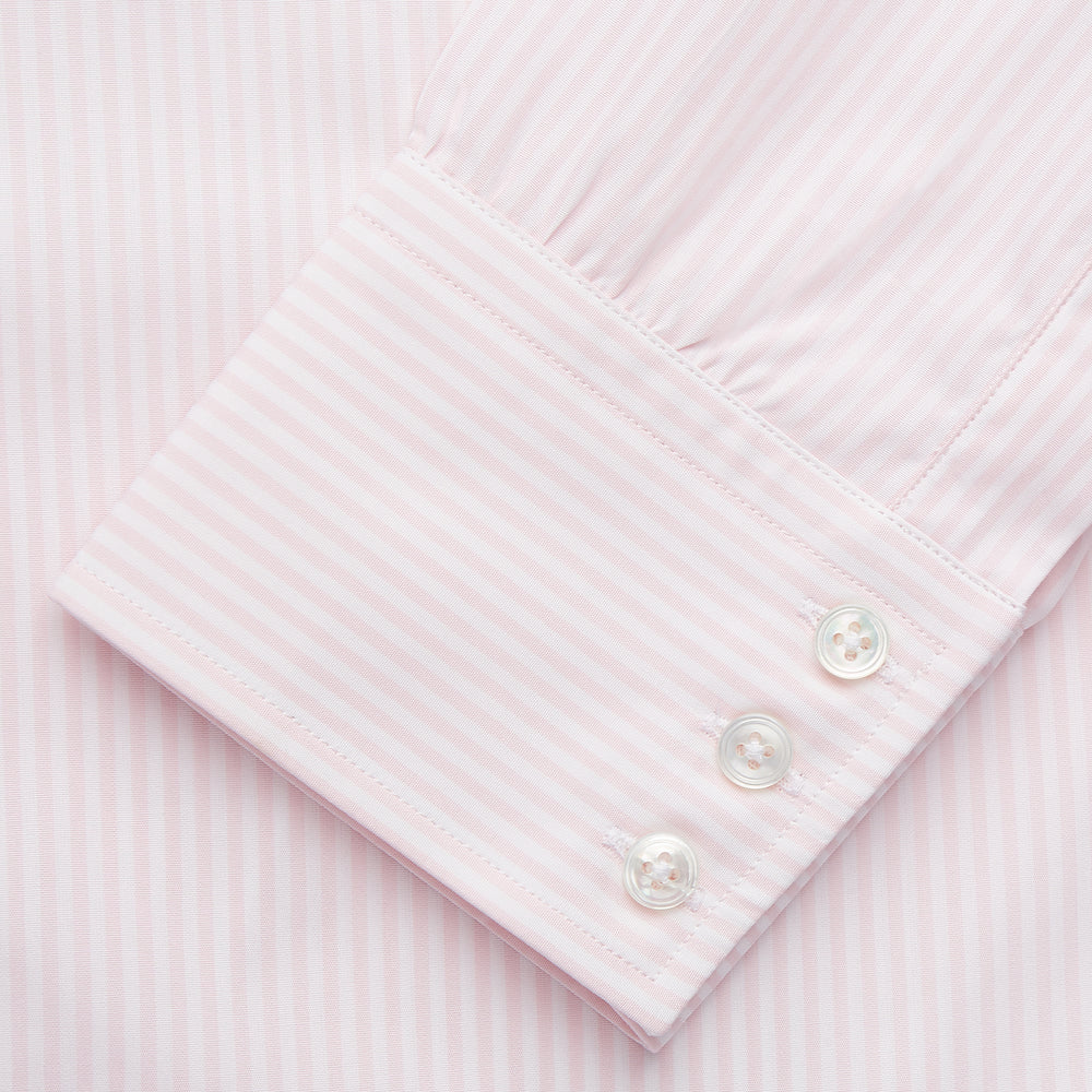 White and Pink Wide Stripe Belgravia Shirt